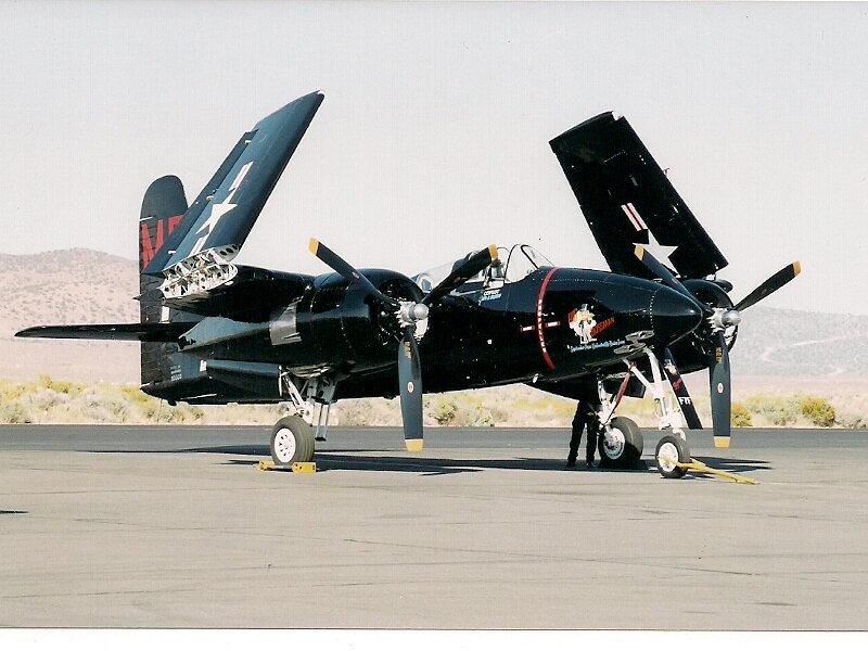 Black Twin-engine Plane — Neutral