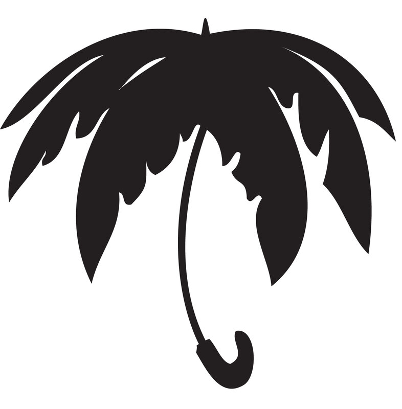 black umbrella silhouette