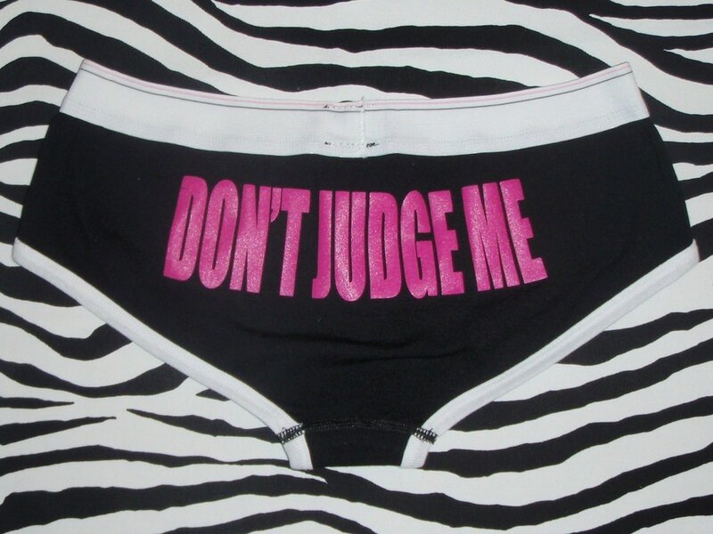 Black Underwear with Text