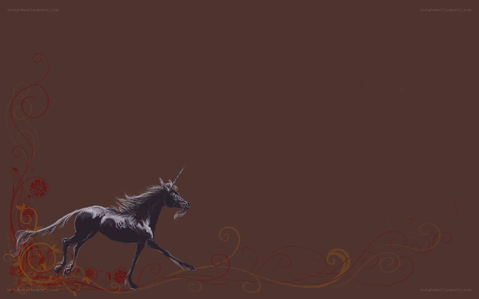 black unicorn running