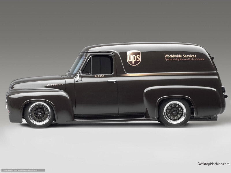 Black Ups Delivery Van