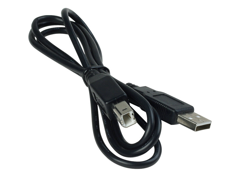 black usb cable with connectors