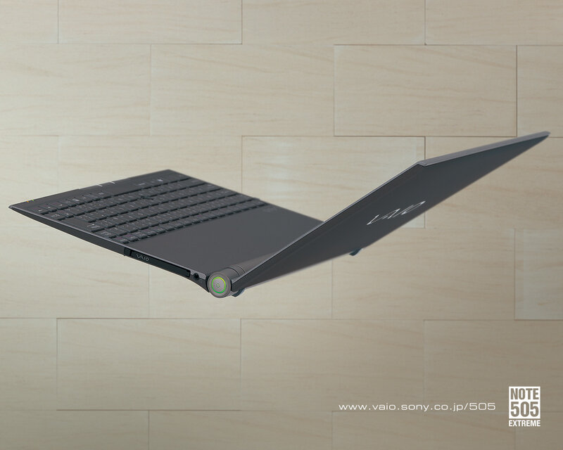 Black Vaio Laptop — Gray