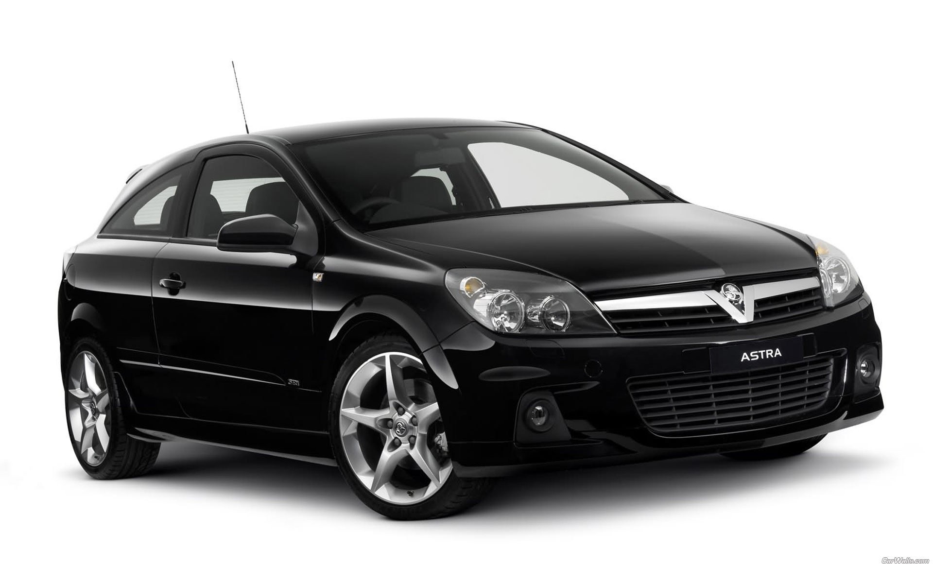 black vauxhall astra hatchback