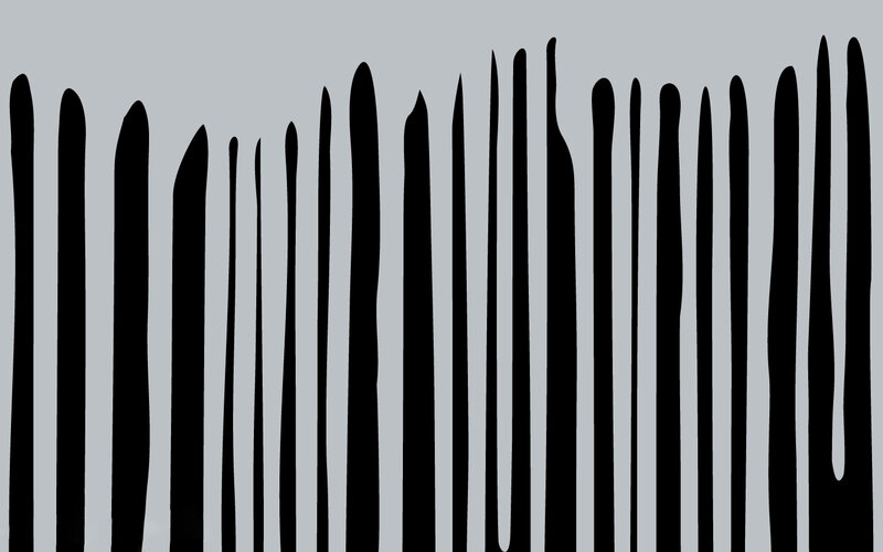 black vertical lines on gray background