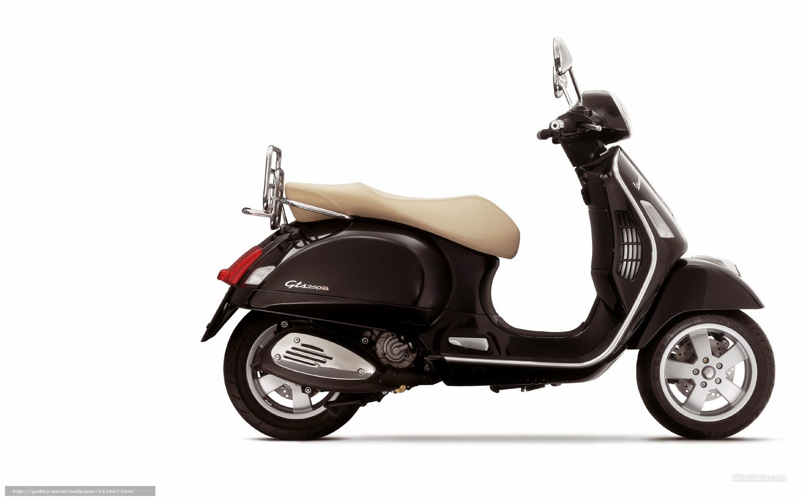 Black Vespa GTS 300 scooter