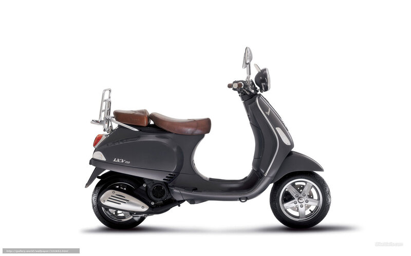 Black Vespa LXV 150 scooter
