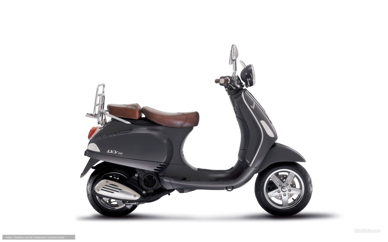 Black Vespa LXV 150 scooter