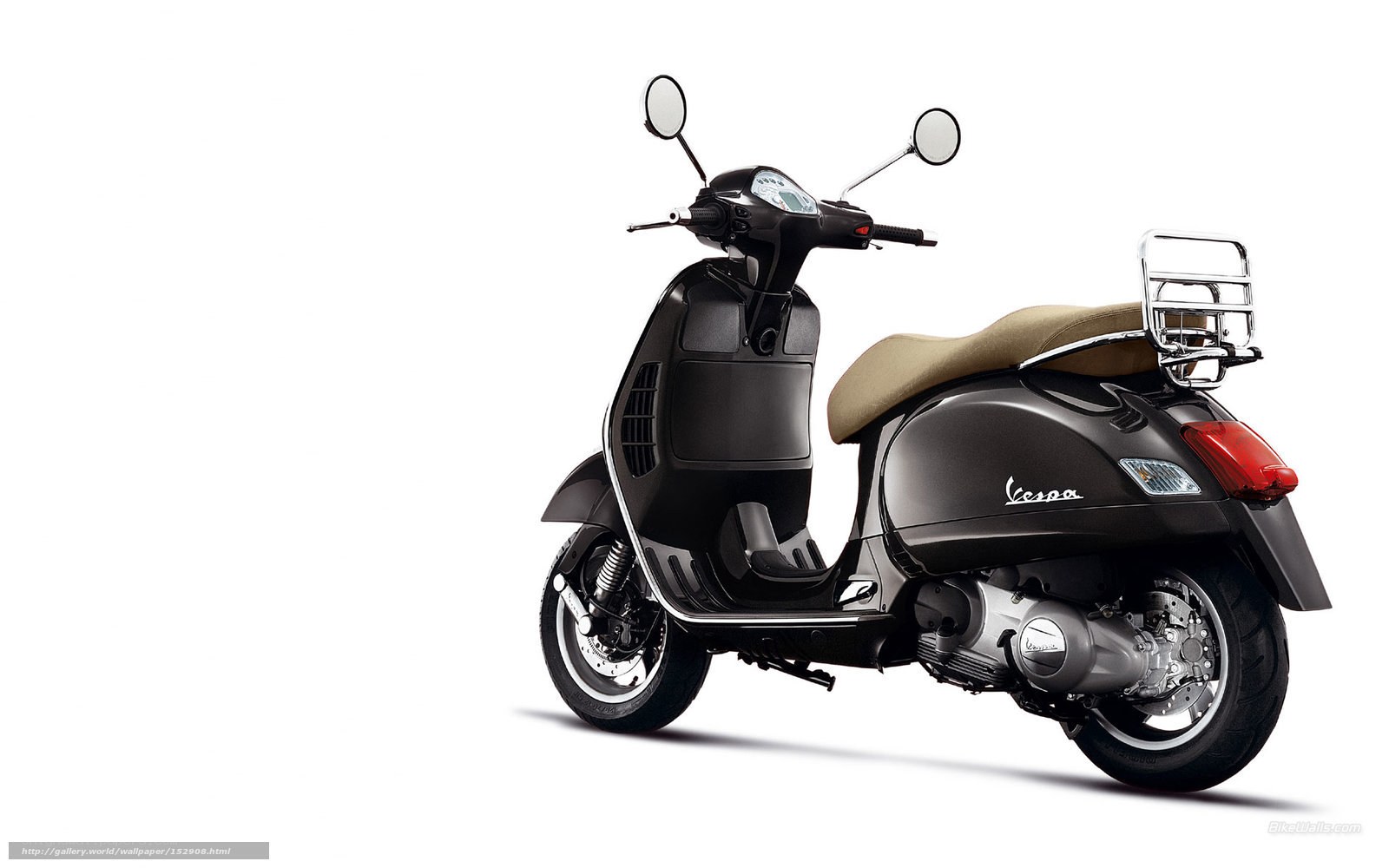 black vespa scooter