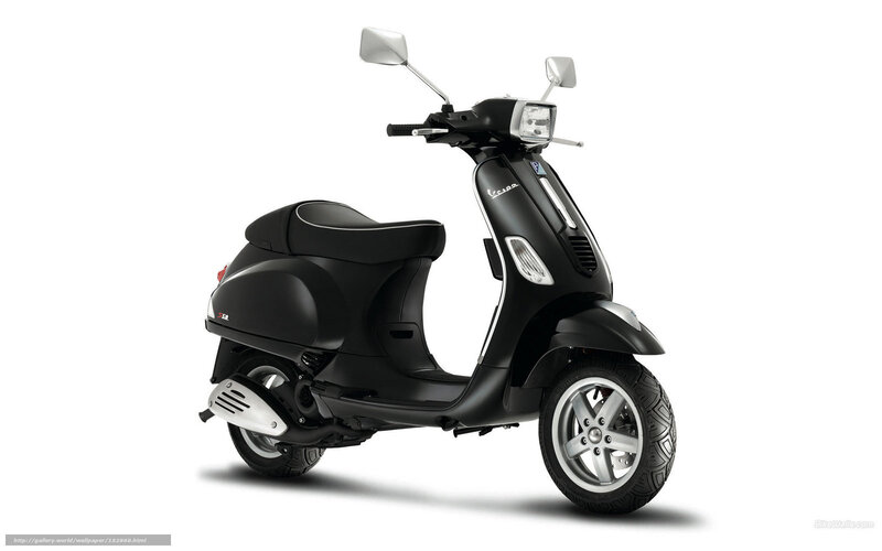 Black Vespa scooter