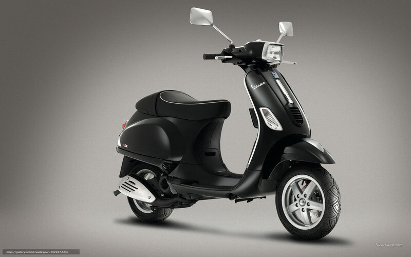 Black Vespa scooter