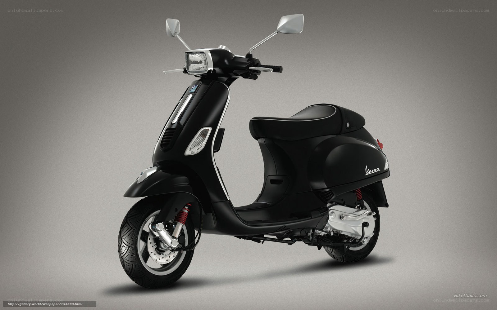 Black Vespa scooter