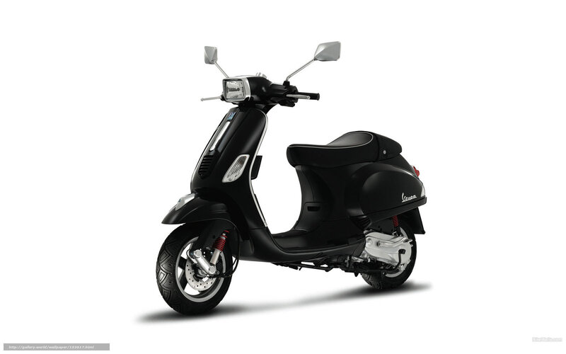 Black Vespa scooter