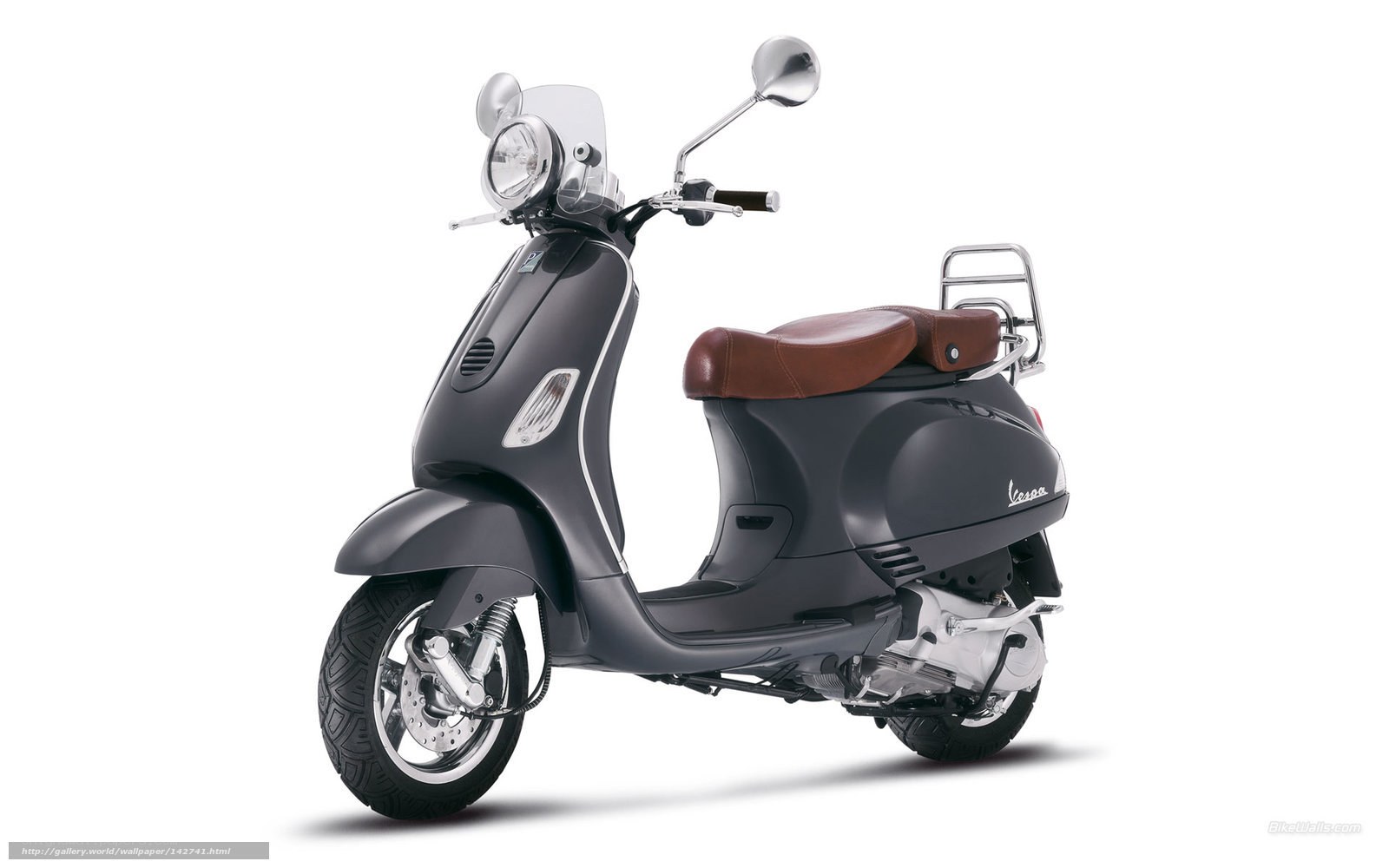 black vespa scooter