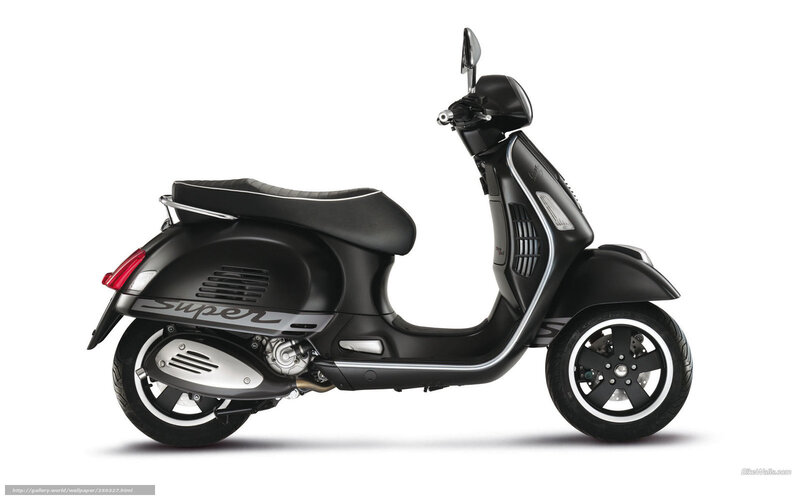 black vespa scooter