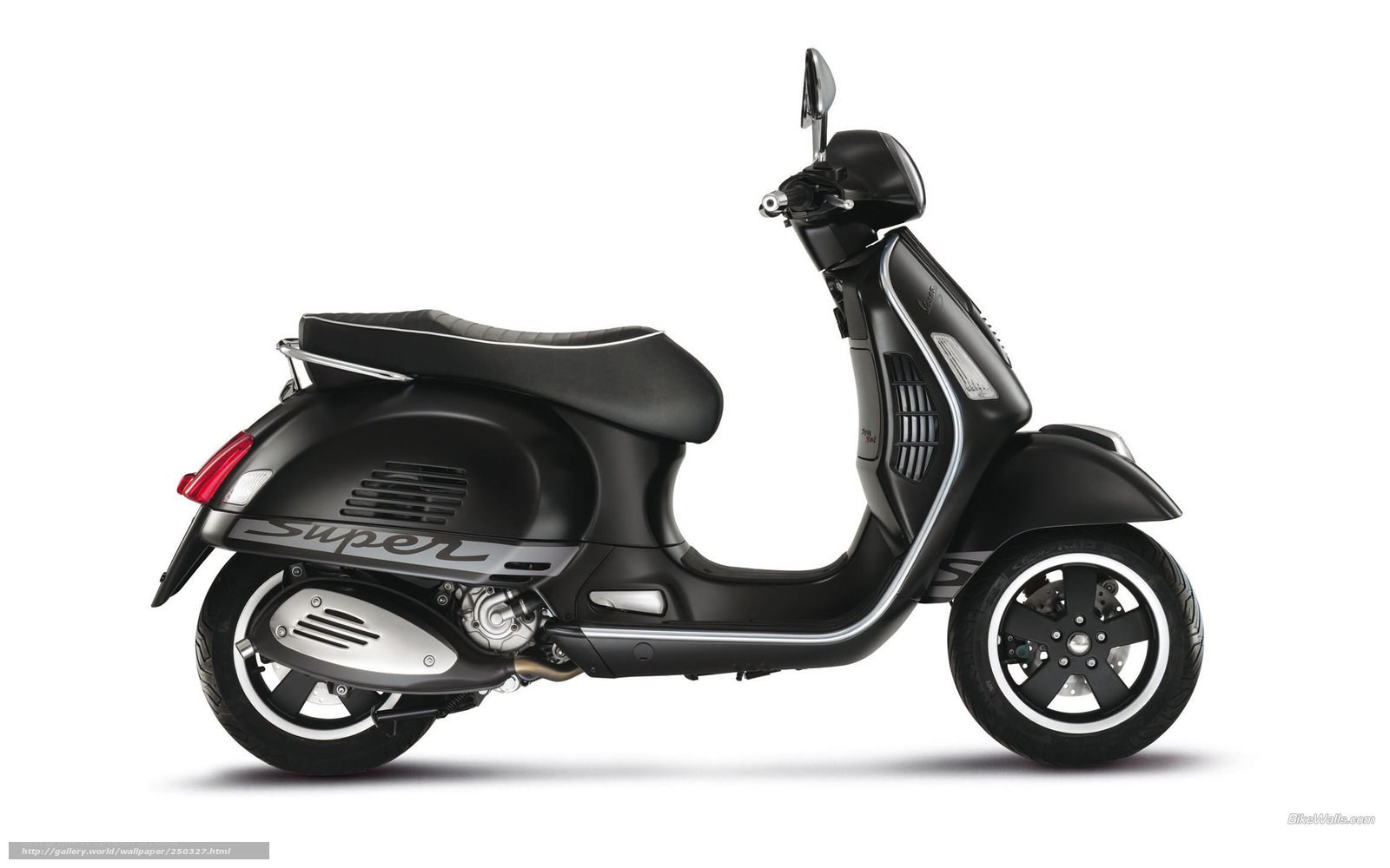 black vespa scooter