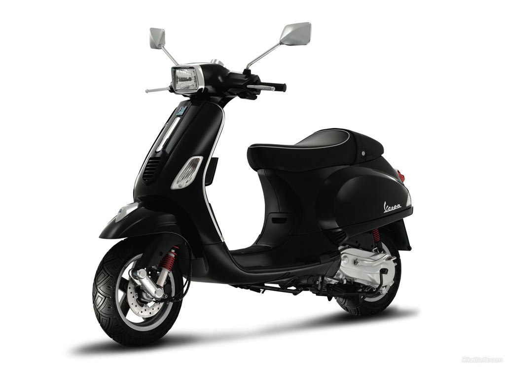 Black Vespa scooter