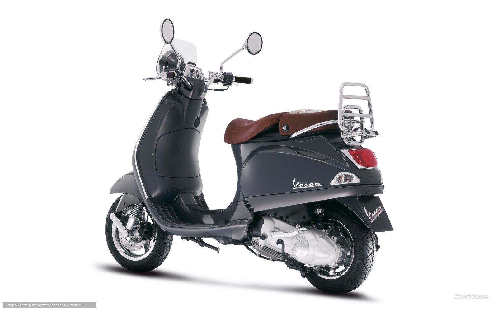 black vespa scooter