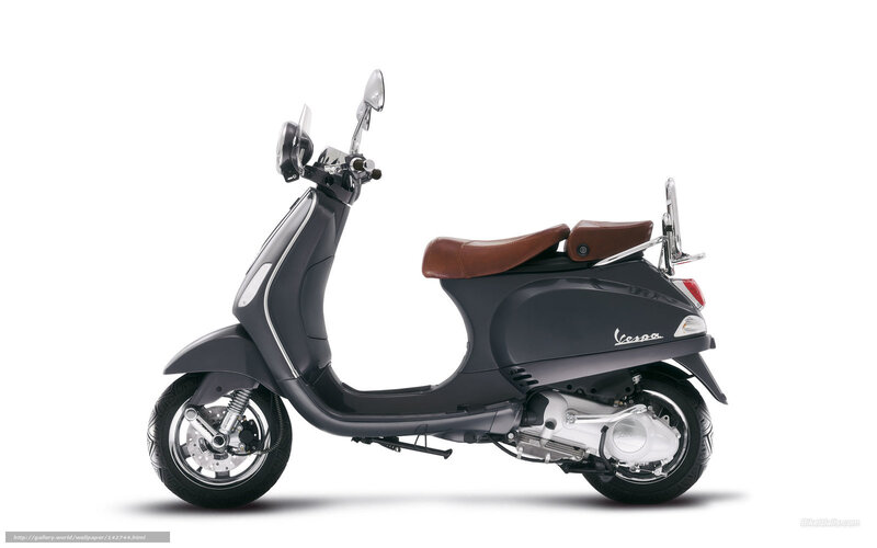 black vespa scooter