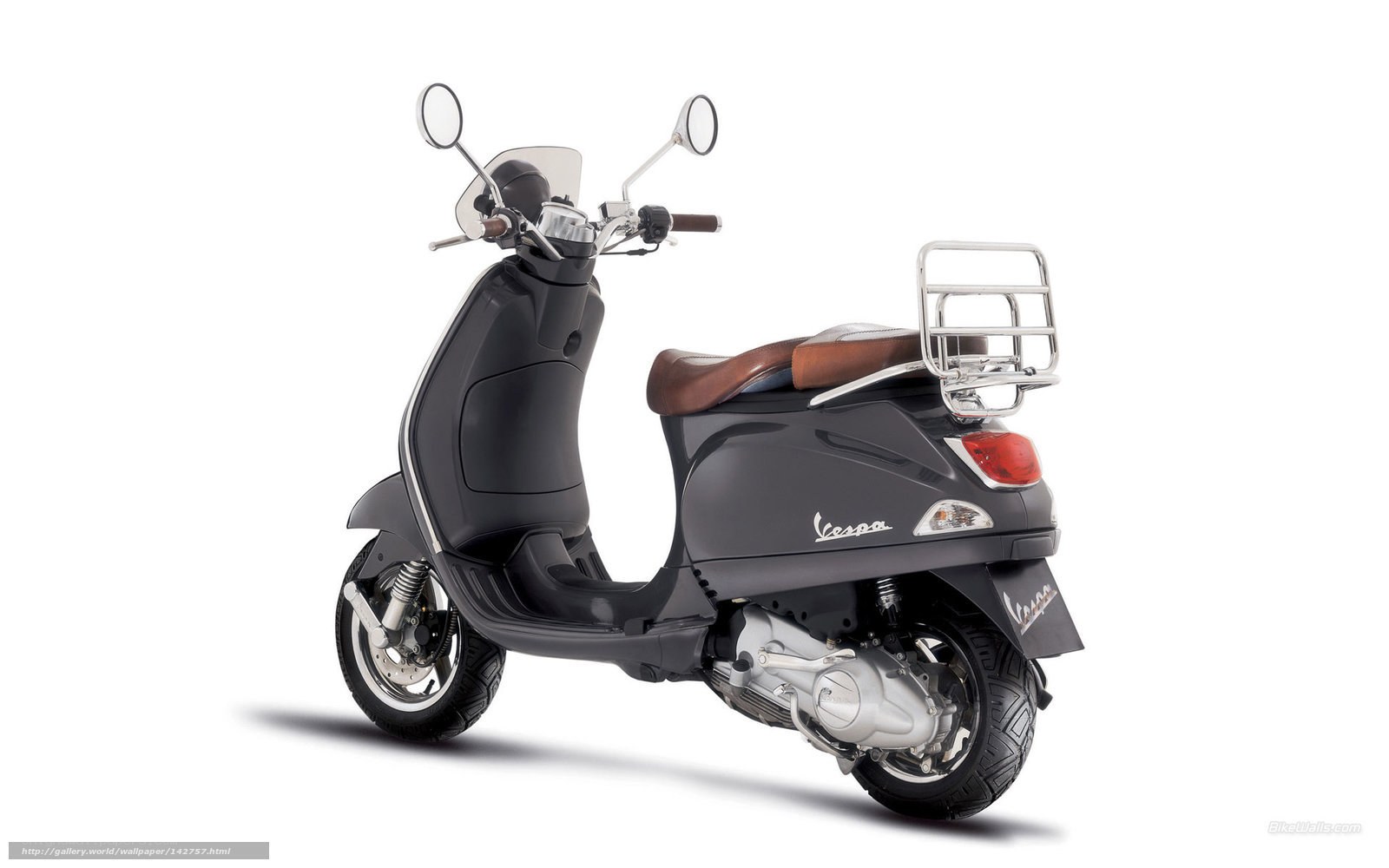 black vespa scooter