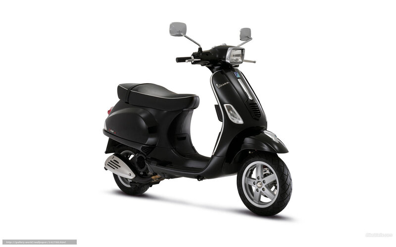 Black Vespa scooter
