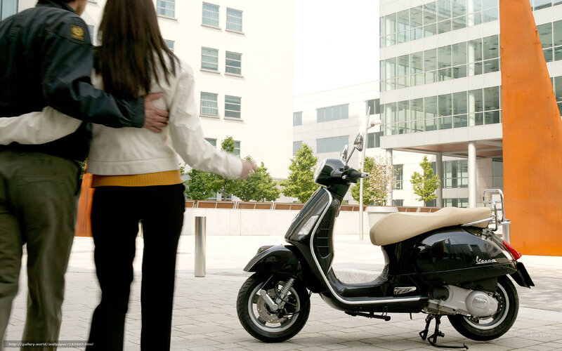 Black Vespa Scooter — Calm