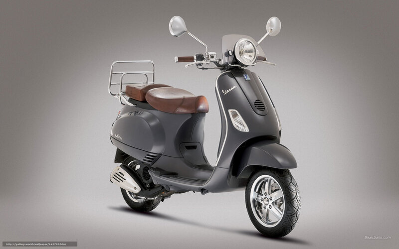 Black Vespa Scooter — Gray, Neutral