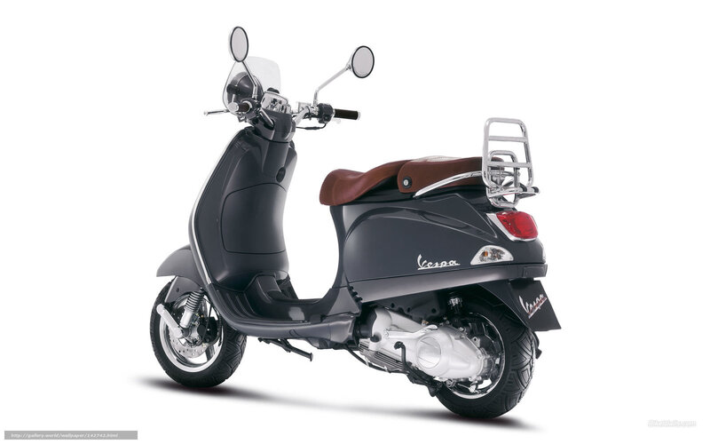 Black Vespa Scooter — Neutral