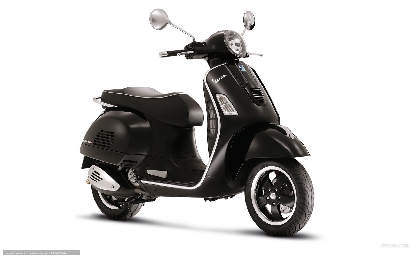 Black Vespa scooter