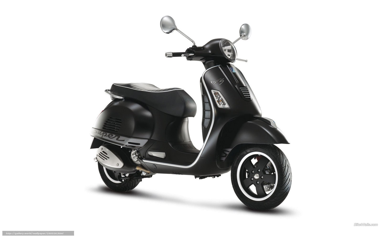 Black Vespa Super scooter