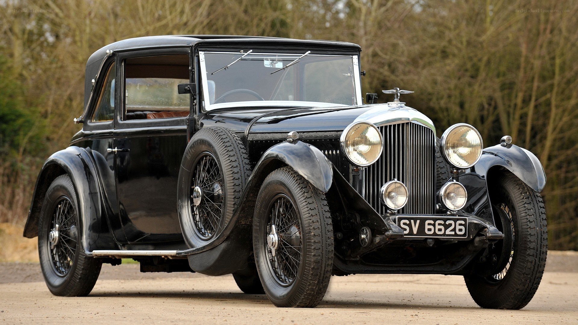 Black vintage Bentley car