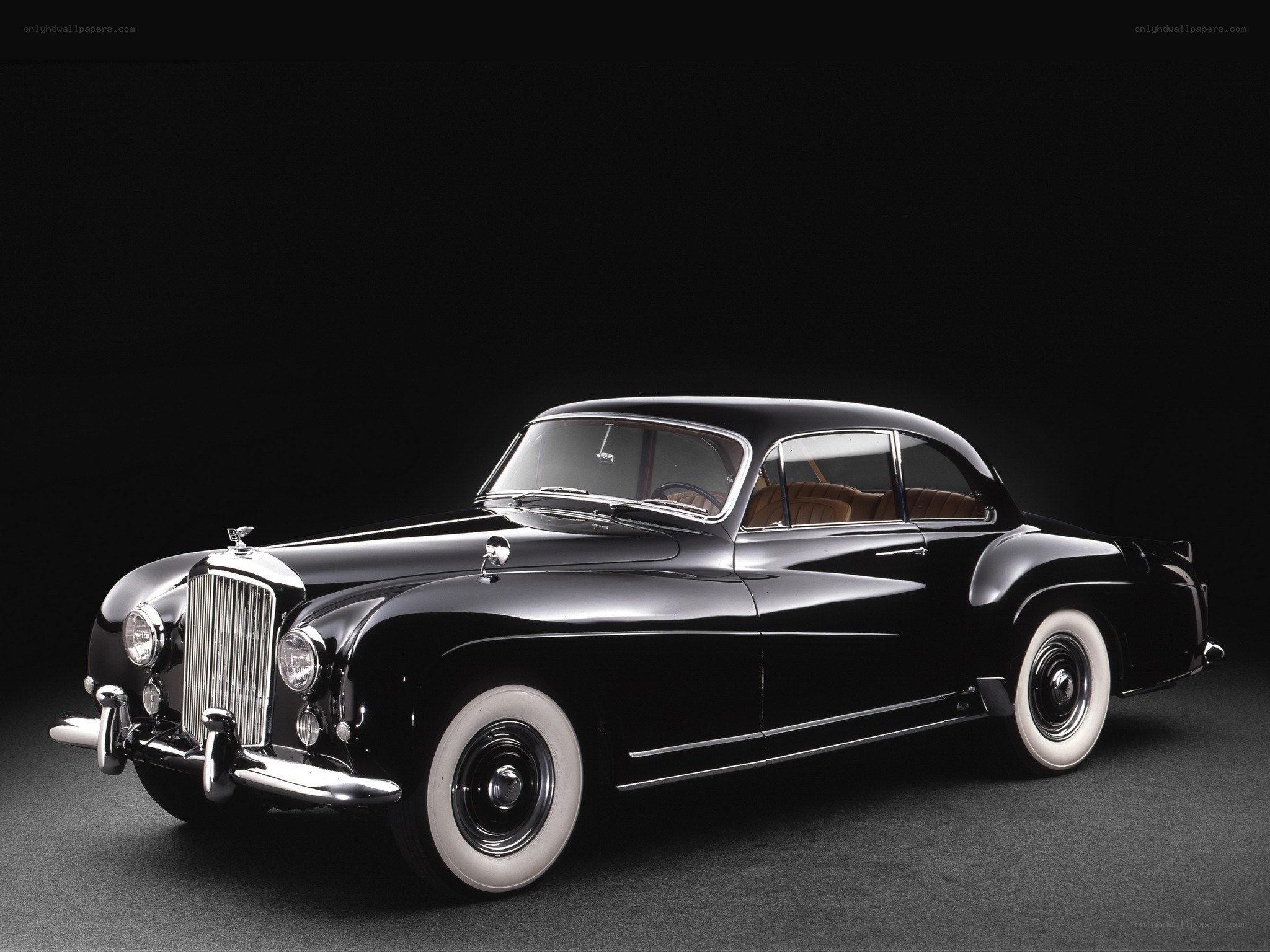 Black vintage Bentley coupe