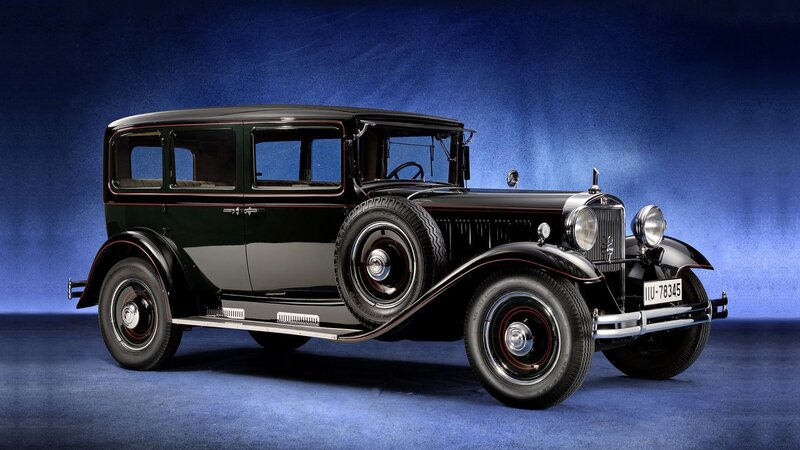 Black Vintage Car — Blue, Dramatic, Photograph, Tires