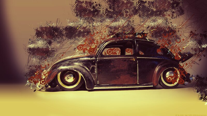 Black Vintage Car — Brown, Dramatic