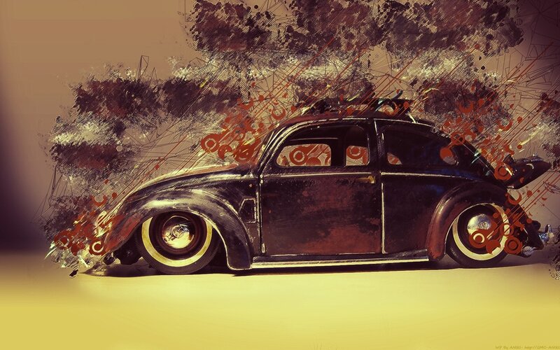 Black Vintage Car — Brown