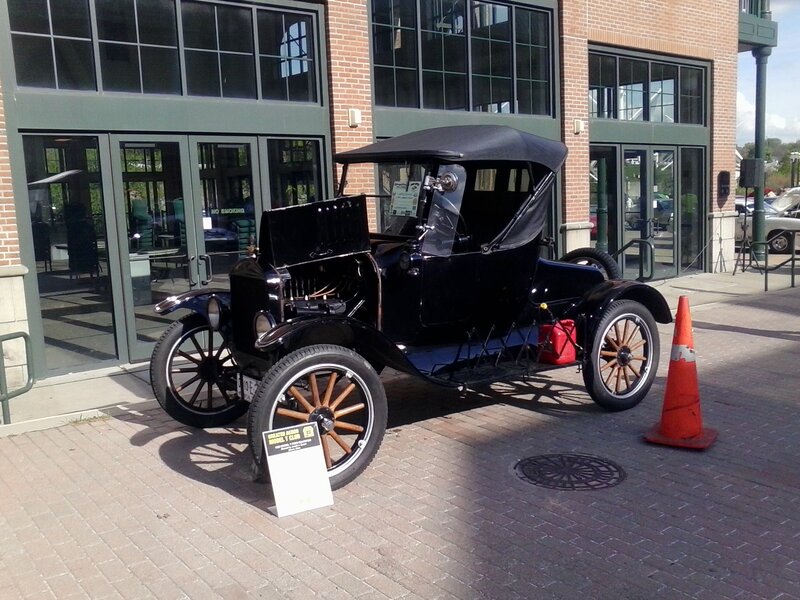 Black Vintage Car — Calm, Afternoon, Photograph, Building, Cone