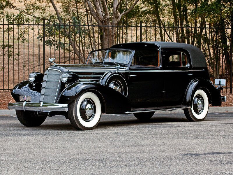 Black Vintage Car — Calm, Afternoon, Photograph, Fence, Trees