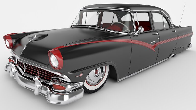 Black Vintage Car — Classic, 3d Render
