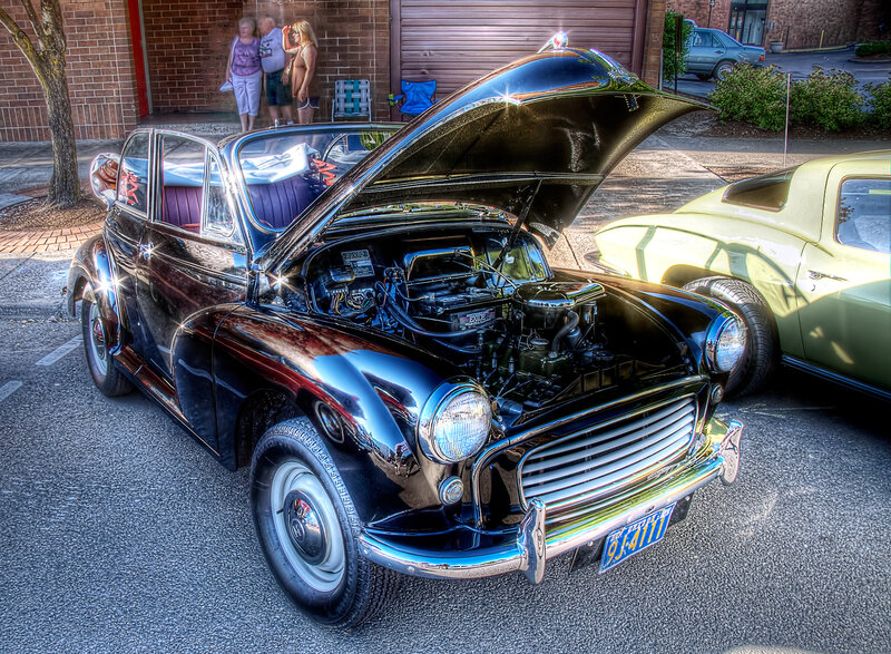 Black Vintage Car — Dramatic, Afternoon, Photograph