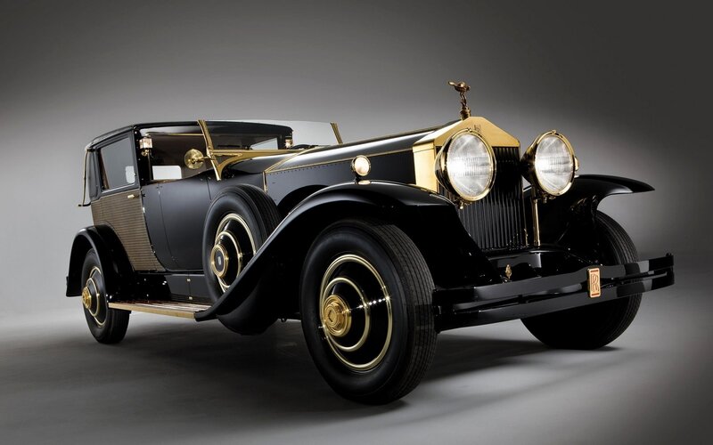 Black Vintage Car — Dramatic, Photograph, Headlights, Spoked Wheels