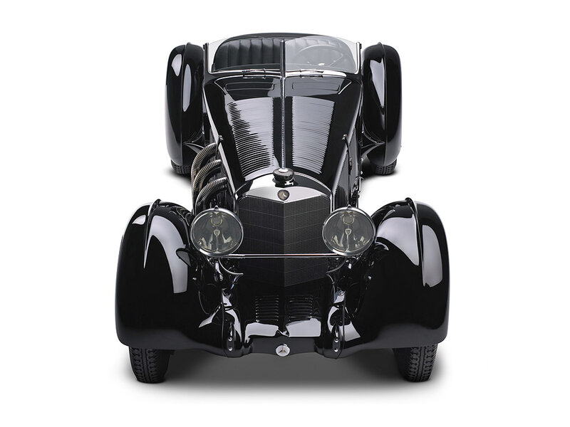 Black Vintage Car — Dramatic, Photograph, Headlights
