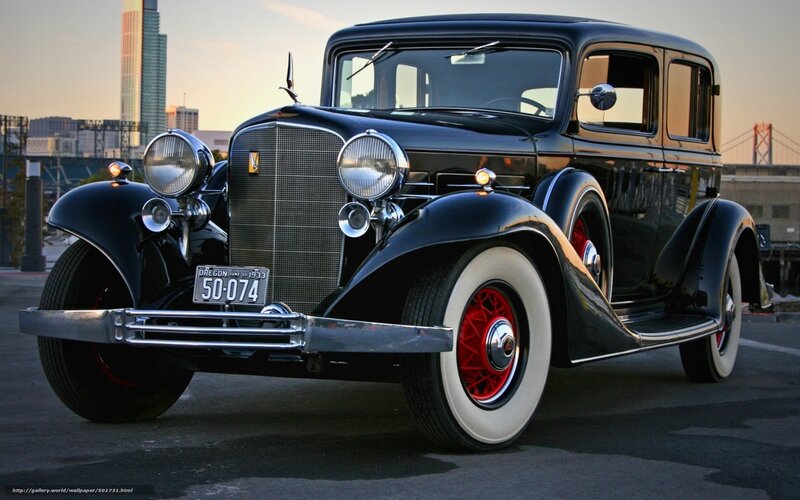 Black Vintage Car — Dramatic, Sunset