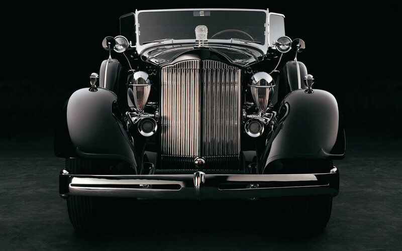 Black Vintage Car — Dramatic