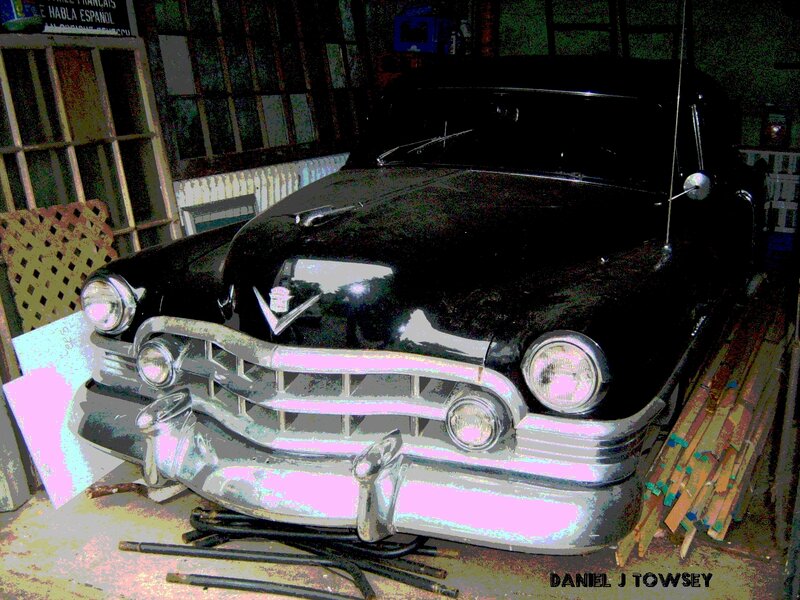 Black Vintage Car — Dusty