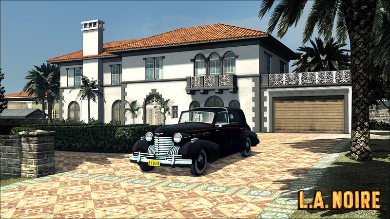 Black Vintage Car in Driveway