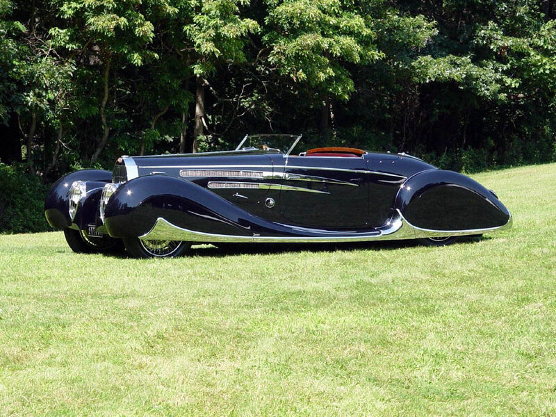Black Vintage Car — Serene, Afternoon, Photograph, Grass, Trees, Convertible