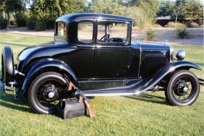 Black Vintage Car — Serene, Afternoon, Photograph, Gun
