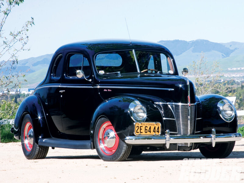 Black Vintage Car — Serene, Afternoon, Photograph, Mountains, License Plate