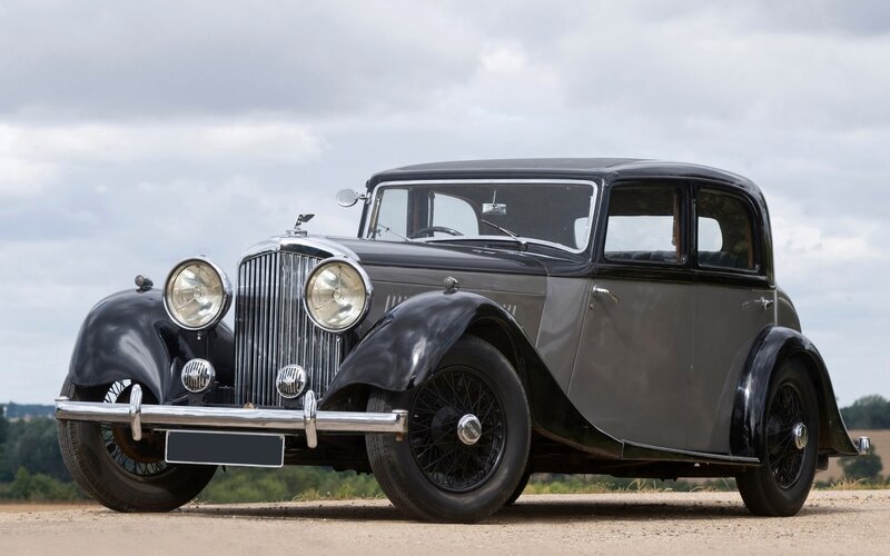 Black Vintage Car — Serene, Afternoon, Photograph, Road