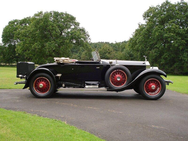 Black Vintage Car — Serene, Afternoon, Photograph, Trees, Grass, Road